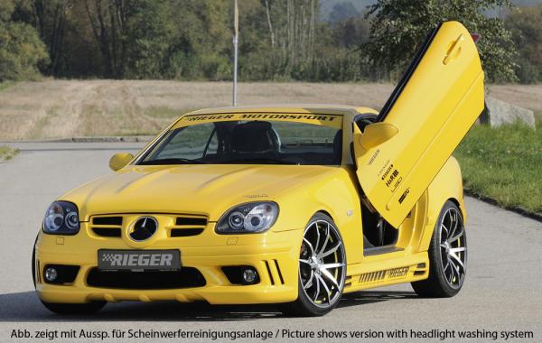 RIEGER Spoilerstoßstange passend für Mercedes SLK R170 Bj. 09.96 - 12.00 + ab 01.01- (Rippen offen/ohne SWR)
