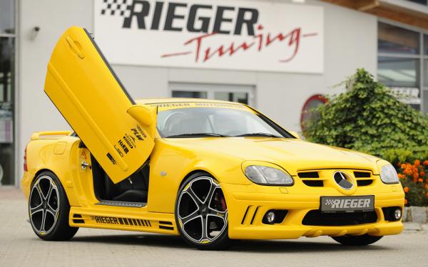 RIEGER Spoilerstoßstange passend für Mercedes SLK R170 01.01- 09.96-12.00 (Rippen offen/mit SWR)