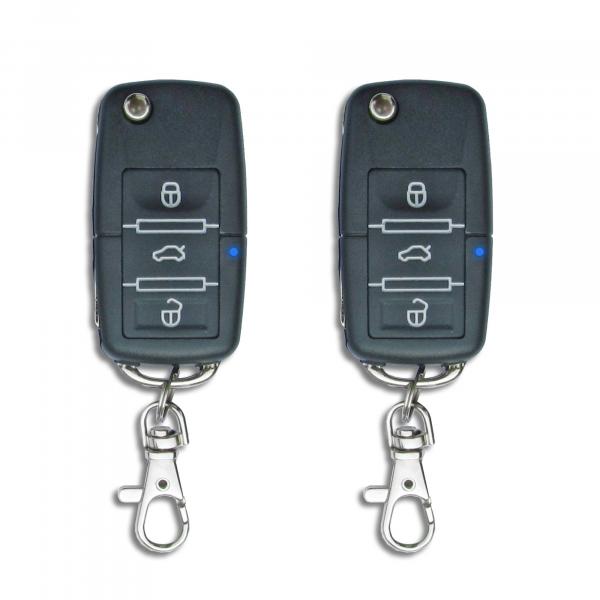Funkfernbedienung mit Klappschlüssel für vorhandene ZV, fahrzeugspezifisch mit Klappschlüssel passend für VW Golf 3/ Cabrio 94-98, Golf 4 Cabrio, Passat 92-96, Polo 6N 95-01, Vento