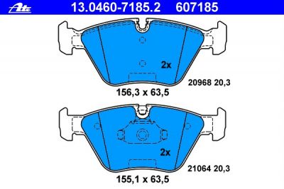 ATE Bremsbeläge vorne passend für BMW E32 / E34 M5 / E36 M3 / E46 M3 / Z3 M Roadster / Z3 M Coupé / Z4 M Roadster / Z4 M Coupé