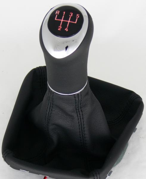 Leather-gear-handle 5 Speed BMW E39, orange Illuminated