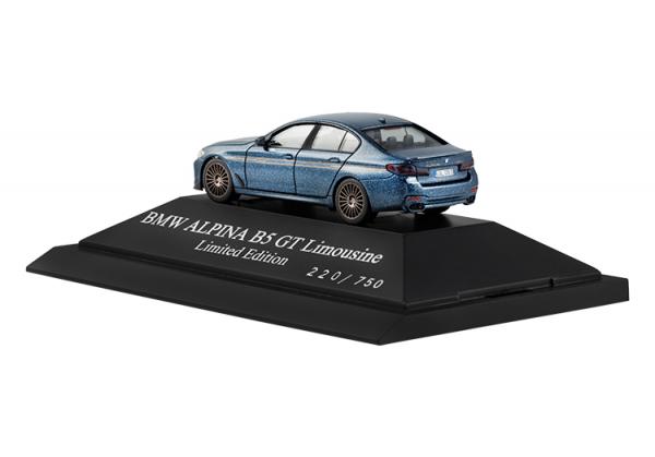 ALPINA Modellauto BMW ALPINA B5 GT Limouine „Arctic Race Blue“ 1:87,  LIMITED EDITION