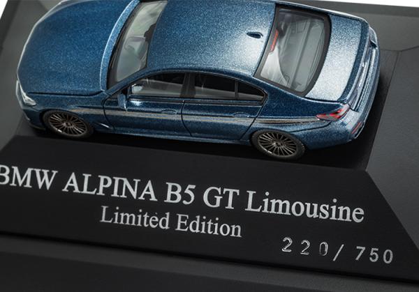 ALPINA Scale Model BMW ALPINA B5 GT Sedan „Arctic Race Blue“ 1:87,  LIMITED EDITION