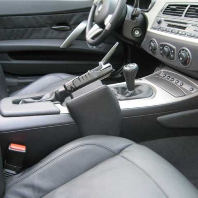 KUDA Phone console fit for BMW Z4 from 2003 - 08/2008 real leather black