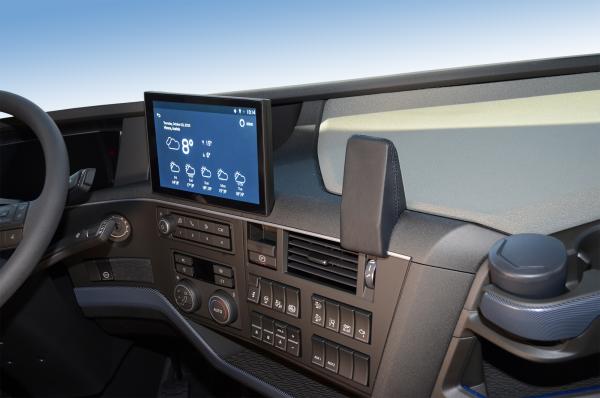 KUDA Telefonkonsole passend für Volvo FH ab 2021 (Euro6) Leder schwarz