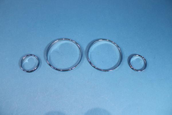 Tachoringe verchromt 4tlg passend für BMW 5er/7er/X5 E39/E38/E53