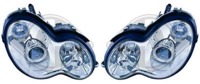 Headlights Xenon/H7 chrome Mercedes W203 Sedan T-Model 00-04