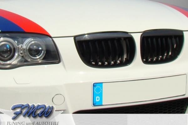 Shadowline glänzend schwarze Nieren passend für BMW 1er E87 vFL