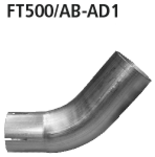 Adaptor rear silencer on original system