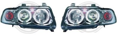 H1/H1 Scheinwerfer Chrom mit Angeleyes Audi A4, Bj. 94-99