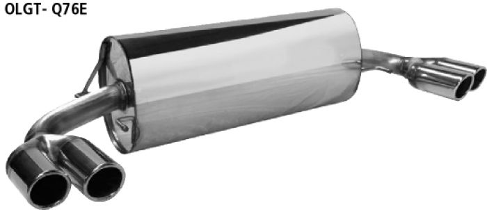 Bastuck Rear silencer double tailpipes LH+RH 2xØ76mm Opel GT