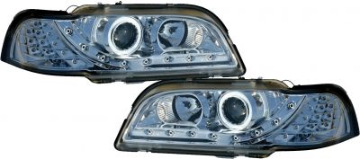H1/H1 Scheinwerfer Dragon Design klar/chrom passend für Volvo V40/S40