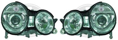 H7/H7 Headlights CHROME fit for Mercedes W210 Bj. 1999 - 2002