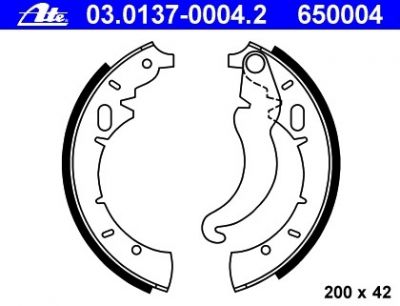 ATE Bremsbackensatz hinten Audi, BMW, NSU