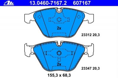 ATE brake pads front fit for BMW 3er 5er 6er 7er E90-E93 E60 61 E63 E64 E65 E66