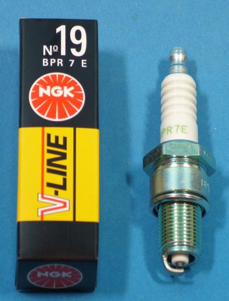 NGK Zündkerze V-Line 19 BPR7E passend für Alfa Romeo / Austin / Autobianchi / Fiat / Ford / Lancia / Lotus / Mitsubishi / Pininfarin / Porsche / Renault / Subaru / Talbot / Volvo