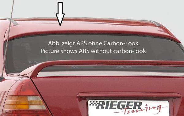 RIEGER Heckscheibenblende carbonlook passend für Mercedes W202 C- Klasse