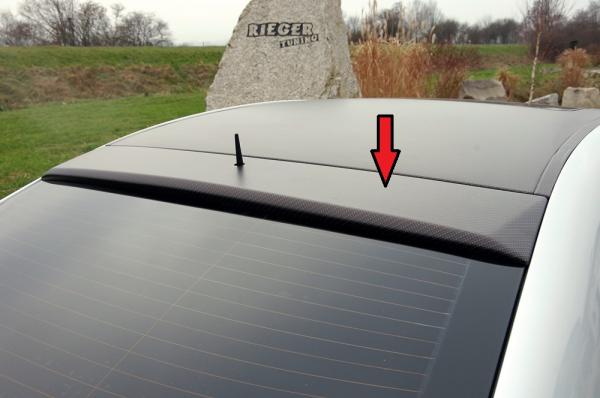 RIEGER Heckscheibenblende CARBONLOOK passend für Mercedes W203 C- Klasse mit Antennenaussparung