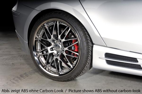 RIEGER Seitenschweller CARBONLOOK mit Schacht und 2 Ausschnitten RECHTS passend für BMW 1er E87