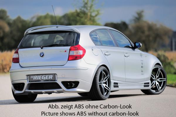 RIEGER Seitenschweller CARBONLOOK mit Schacht und 2 Ausschnitten RECHTS passend für BMW 1er E87