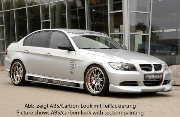 RIEGER Türschweller carbonlook RECHTS BMW 3er E90 Limousine / Touring (mit Schacht und 2 Ausschnitten)