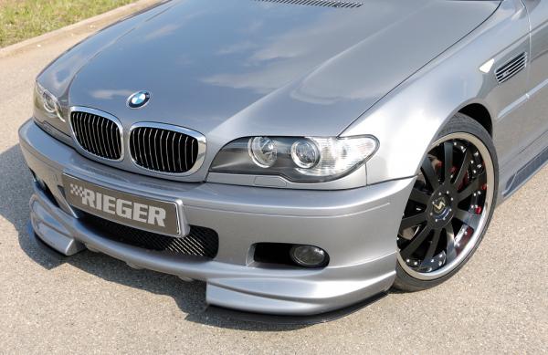 RIEGER Spoilerschwert (Carbon-Look) für Spoilerlippe 50118 passend für BMW 3er E46 Limousine / Touring / Coupé / Cabrio