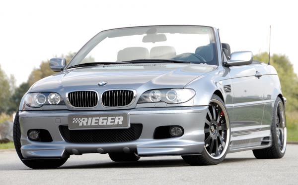RIEGER Spoilerschwert (Carbon-Look) für Spoilerlippe 50118 passend für BMW 3er E46 Limousine / Touring / Coupé / Cabrio