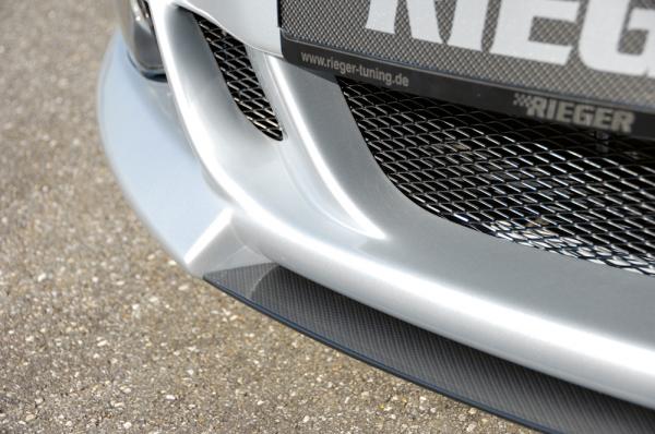 RIEGER Spoilerschwert (Carbon-Look) MITTIG für Spoilerstoßstange 50411/50245 passend für BMW 3er E46 Limousine / Touring / Coupé / Cabrio