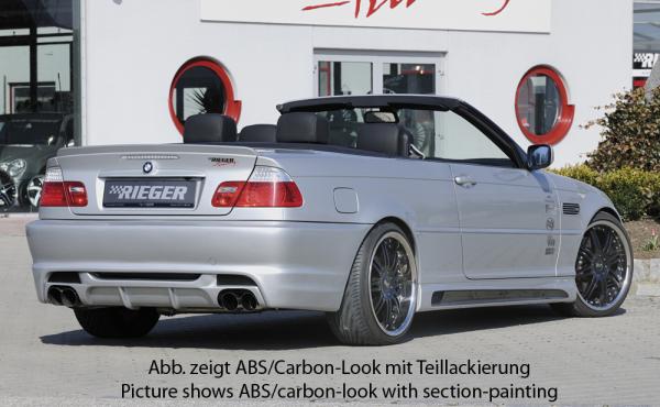RIEGER Seitenschweller (Carbon-look) RECHTS passend für BMW 3er E46 Limousine / Compact / Coupe / Cabrio