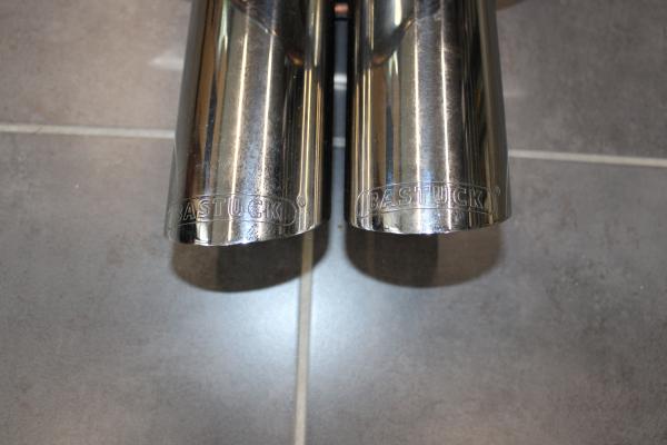 BASTUCK Endschalldämpfer 2x76mm passend für BMW 3er E46 320i/325i/330i/330d ab 06/00