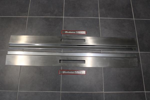 Door sills, stainless steel, chrome (2 pcs) fit for Mercedes W107 SL/SLC