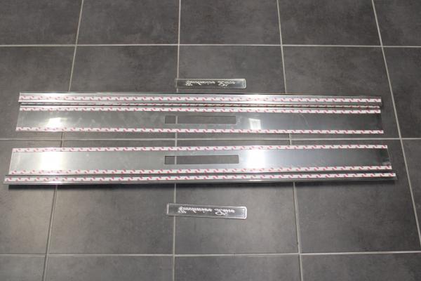 Door sills, stainless steel, chrome (2 pcs) fit for Mercedes W107 SL/SLC