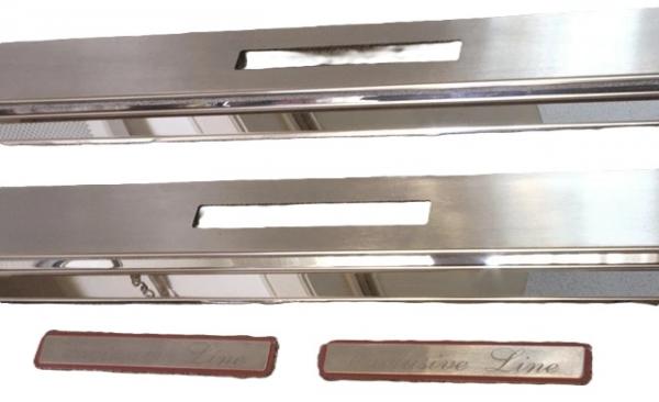 Door sills "EXCLUSIVLINE" chrome (2 pcs) fit for Mercedes W124 Coupe / Convertible