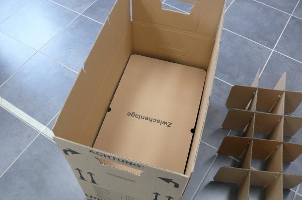 Gläserkarton Einsatz für 15-30 Tassen 2-wellig 40kg 600 x 330 x 340 mm