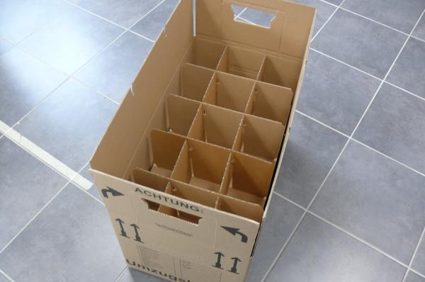 Gläserkarton Einsatz für 15-30 Tassen 2-wellig 40kg 600 x 330 x 340 mm
