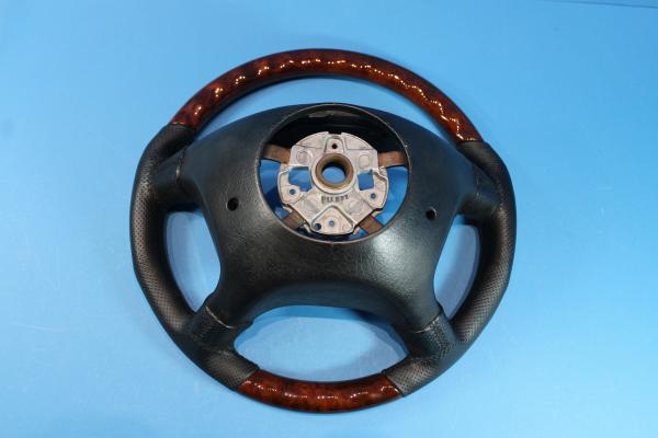 Steering wheel comfort burled wood/leather fit for Mercedes R129 / W124