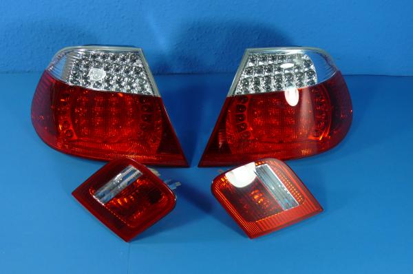 Taillights LED red/white fit for BMW 3er E46 Coupé -02/03