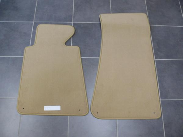 Floor mats 4 pcs. beige/beige outline fit for BMW 5er E34 Sedan / Touring