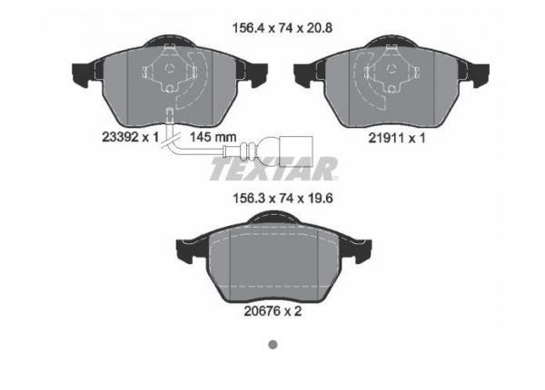 TEXTAR brake pads front Audi/Seat/Skoda/VW