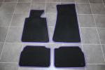 Floor mats 4 pcs. black/violett outline for BMW 5er E34 Sedan / Touring