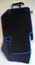 Floor mats 2 pcs. black/blue outline fit for BMW Z1