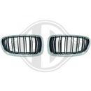 Shadowline chrom/schwarze/glänzend Nieren passend für BMW 5er F10/F11 Bj. 2013 - 2017