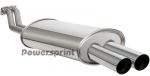 POWERSPRINT stainless steel rear silencer 2x76mm fit for BMW 3er E30 320i / 325i