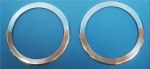 Door speaker rings 58mm polished (2 pcs) BMW E36