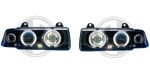 Headlights BLACK with Angel eyes fit for BMW 3er E36 Coupe / Convertible