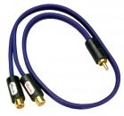 Y-Cinchkabel 0,5m (1 Stecker auf 2 Buchsen)