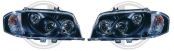 Headlights with indicators clear/black Mercedes W202 93-00