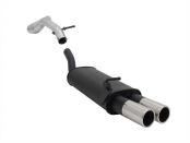 NOVUS Rear silencer with 2 tail pipes Ø 76mm Audi, Seat, VW