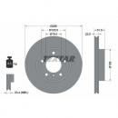 TEXTAR Bremsscheibe vorne (286x22mm) passend für BMW 3er E36 E46 Z3 Z4